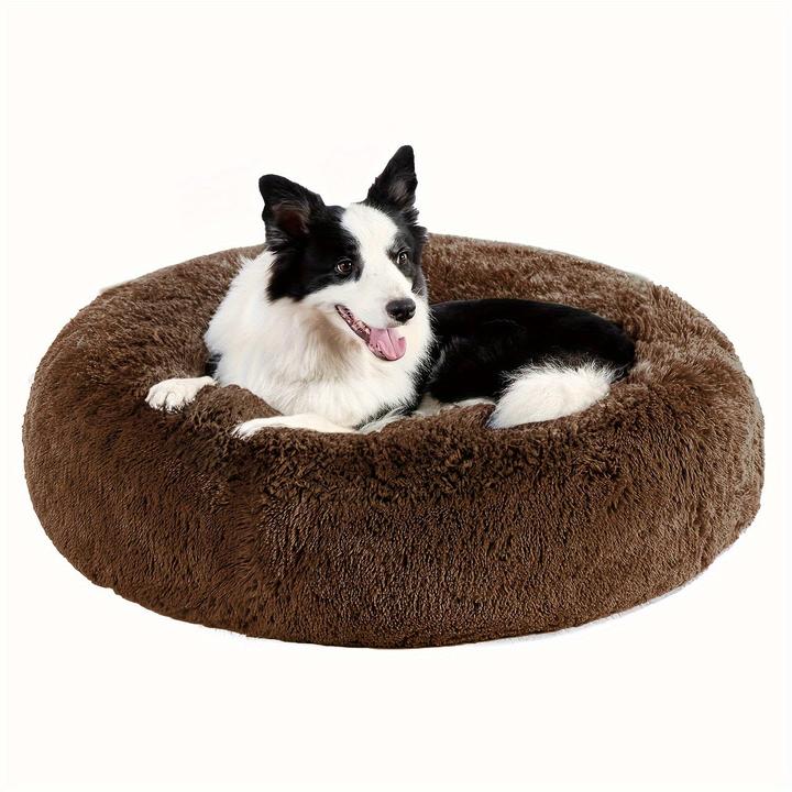 Image du produit Alopini Lit apaisant pour chien et chat, Donut Cuddler Lit rond douillet et chaud (Chien, Chat)