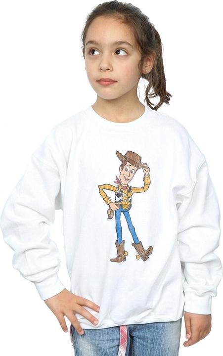 Actual product image Disney Girls Toy Story 4 Sheriff Woody Pose Sweatshirt (152, 158)