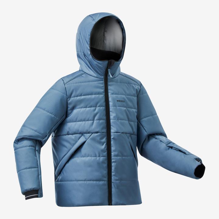 Wedze Skijacke Kinder Piste - 100 warm blau