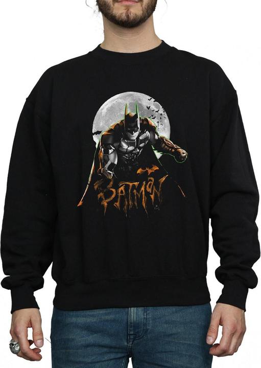Actual product image Mens Batman Arkham Knight Halloween Moon Sweatshirt (S)