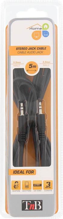 Productafbeelding T'nB AUDIO AANSLUITING 3,5MM 5M M/M (NOIR) (5 m)