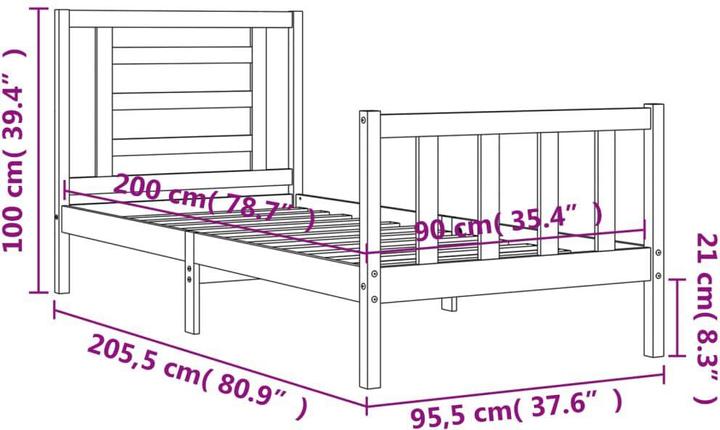 Image du produit VidaXL Maddalena (90 x 200 cm)