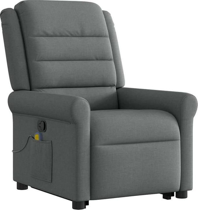 VidaXL Massagesessel mit Aufstehhilfe Dunkelgrau Stoff
