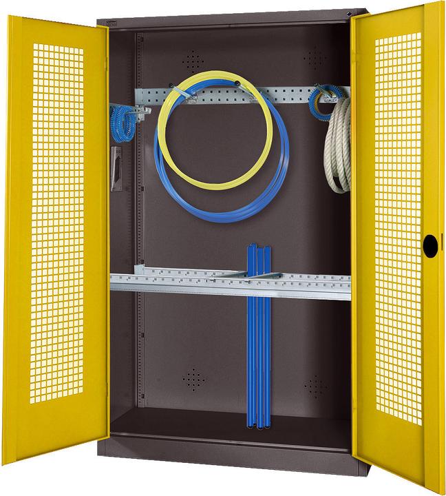 Actual product image C+P Modular sports equipment cabinet with basic equipment (HxWxD: 195x120x50 cm, with perforated hinged