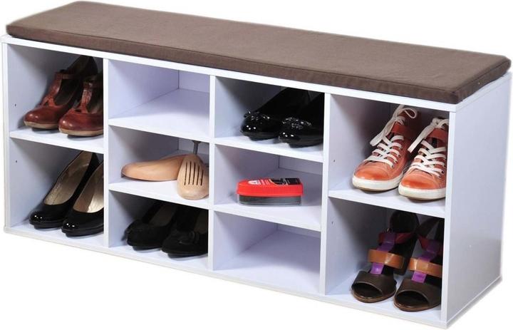 Actual product image HTI-Living Garderobenbank mit 10 Fächern inkl. Sitzkissen (104 x 48 x 30 cm)