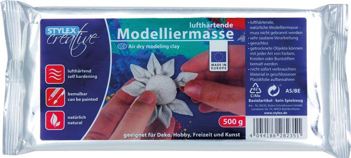 Actual product image Magni Stylex 28235 - Air-hardening modelling clay, 500 g in white, can be painted in any colour