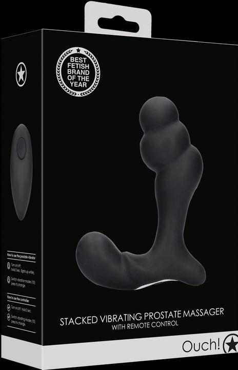 Actual product image Ouch! Stacked Vibrating Prostate Massager with Remote Control