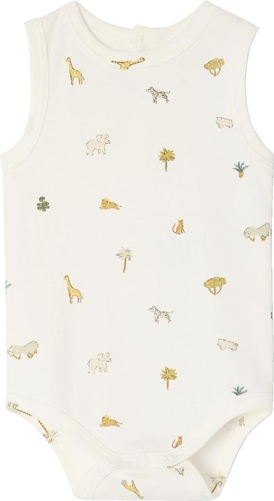 Produktbild Vertbaudet Bio-Kollektion: 5er-Pack ärmellose Baby Bodys mit Tiermotiven (92)