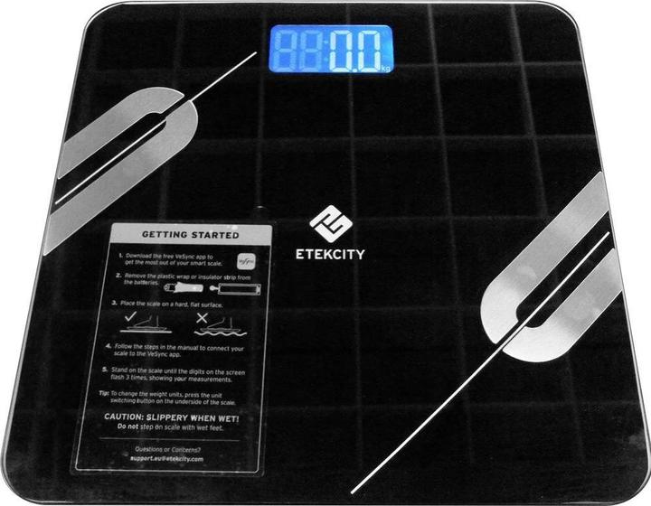 Actual product image Etekcity Bluetooth Body Fat Scale Smart Digital Scale- Black (180 kg)