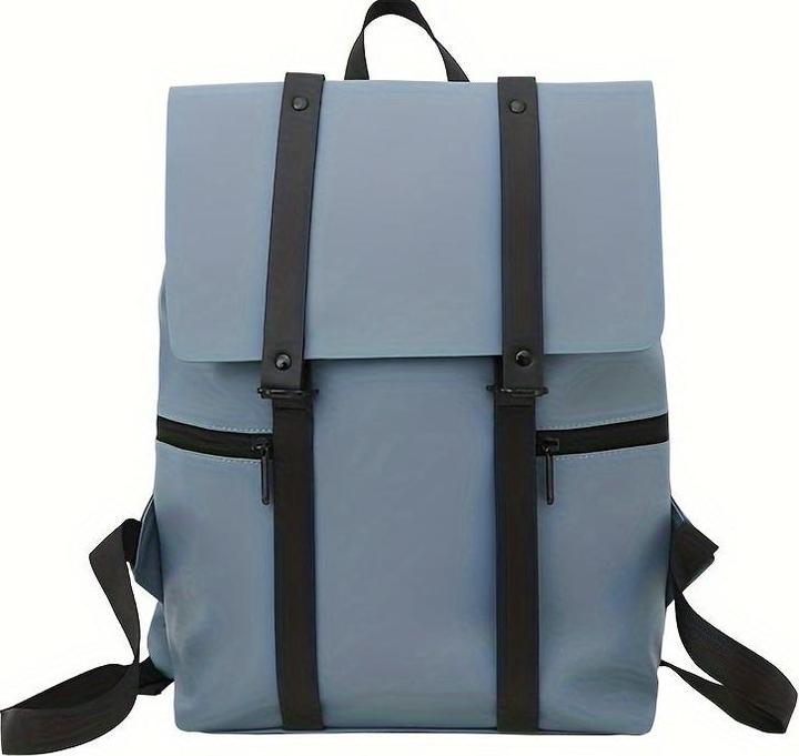 Only-Bags.Store PU-Leder-Rucksack, wasserdichte Schultasche, einfarbiger Rucksack für Männer und Frauen
