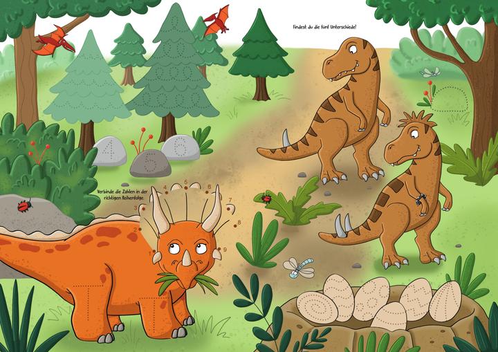 Immagine prodotto Rätseln & Lernen - Dinos (Tedesco, Melanie Kraft, Klara Kamlah, 2023)