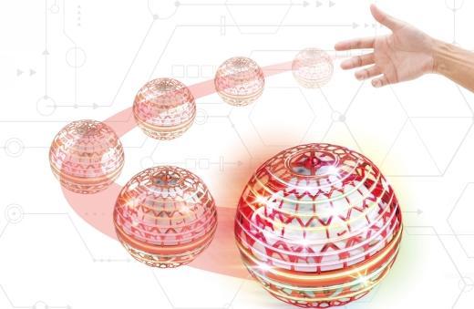 Image du produit Amewi Hover Fly Ball magique 96mm avec gyroscope, rouge
