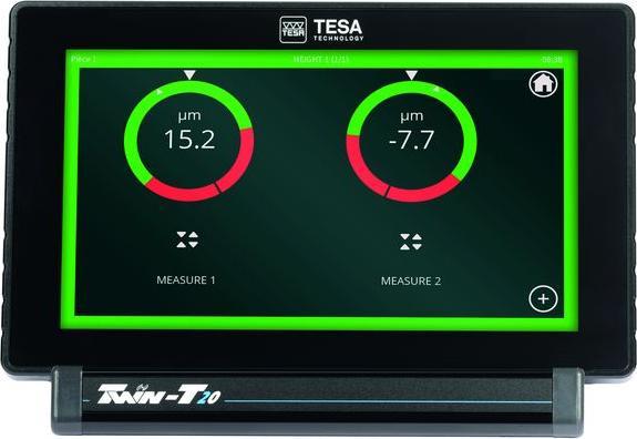 Produktbild tesa TWIN-T20 Messbereich +/-500 Âµm Ziffernschrittwert 0,1 Âµm 2 TasteranschlÃ¼sse (Messgerätkoffer)