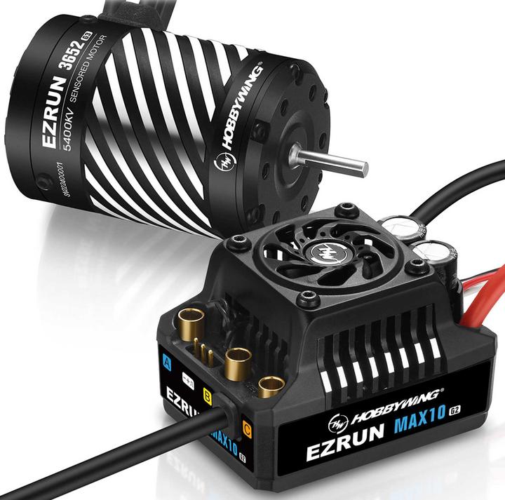 Produktbild Hobbywing Ezrun MAX10 G2 80A Combo mit 3652SD 5400kV 3,175 Welle