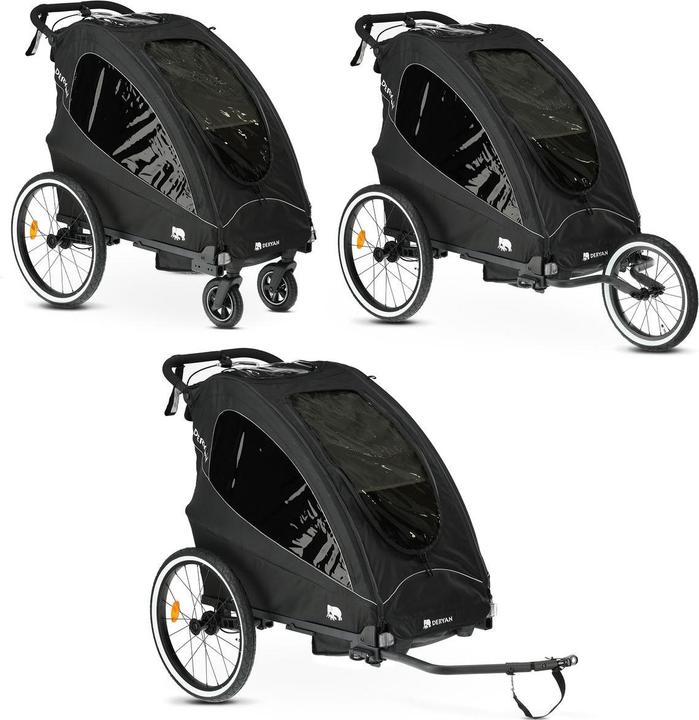 Actual product image Deryan 3in1 Fahrradanhänger für 1 Kind