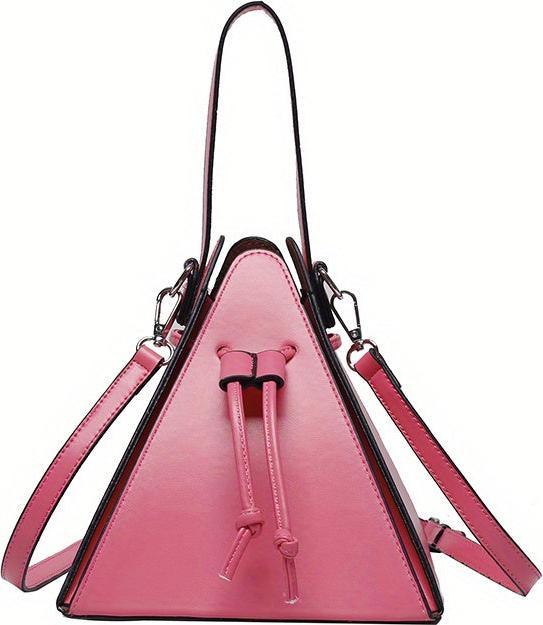Produktbild Only-Bags.Store Mini Drawstring Bag, Solid Color Crossbody Bag, Kunstleder Clutch Purse