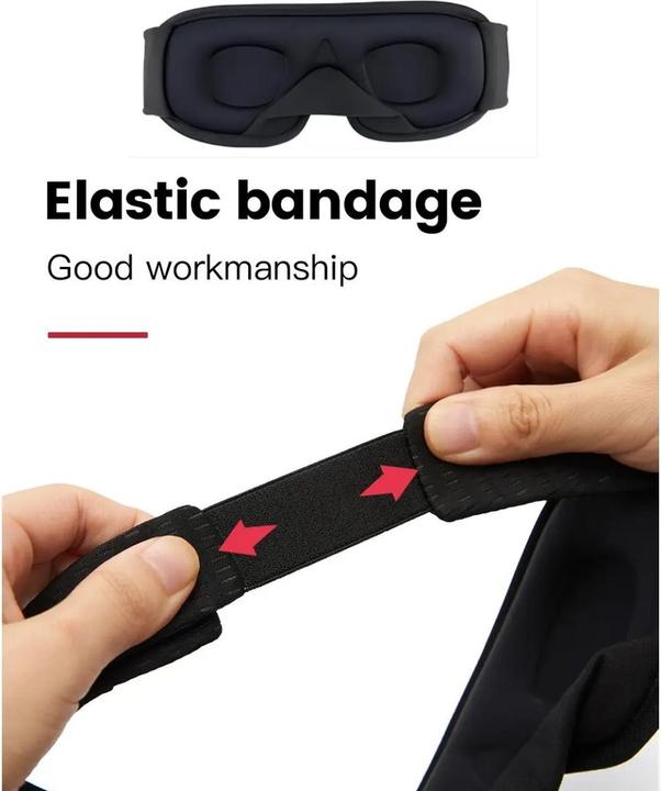 Actual product image Boruit Adjustable 3D sleep mask - Black (Sleeping mask)