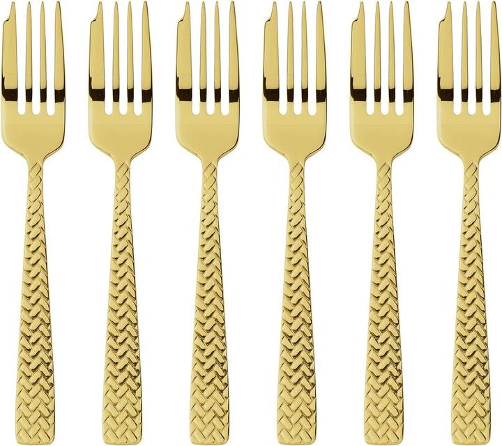 Image du produit Rosenthal Set 6 fourchettes à gâteaux Cortina Acier inoxydable/PVD Or (1 pièce(s), Set de couverts)