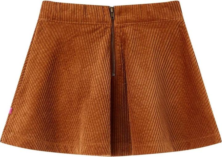 Immagine prodotto VidaXL Gonna per bambini con tasche in velluto a coste cognac 104,Materiale: 100 (104)