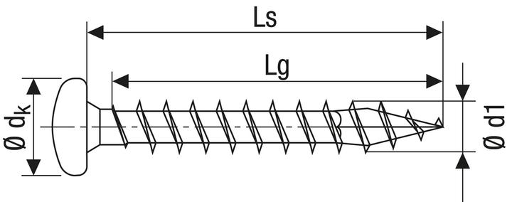 Image du produit Spax Vis pour panneaux d'aggloméré, Torx, panhead, taille 4,0 x 15 mm (1000 Vis par pièce)