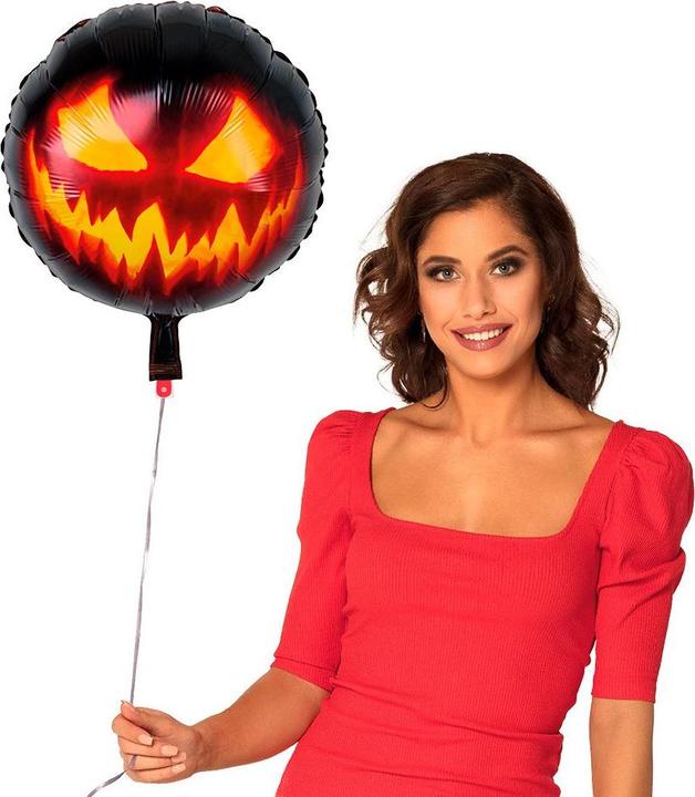 Image du produit Boland Halloween Citrouille Party Ballon en plastique à gonfler avec du gaz ou de l'air