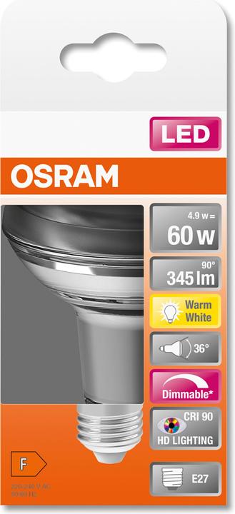 Actual product image Osram Superstar R63 (E27, 5.90 W, 350 lm, 1 x, G)