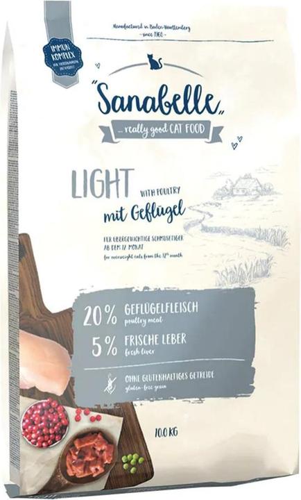 Immagine prodotto Sanabelle Cat Adult Light per gatti in sovrappeso 10 kg (Adulto, 1 pz., 10000 g)