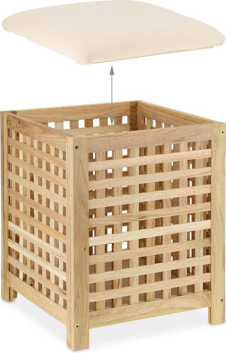 Actual product image Relaxdays Pouf portabiancheria (45 l)