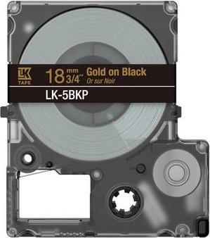 Produktbild Epson Metallic Black/Gold 18mm LK-5BKP (1.80 cm, Schwarz)