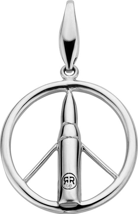 Produktbild Rebel & Rose RR-NL017-S-L Make Love Not War Unisex Halskette 70cm (925er Silber, Leder, 70 cm)