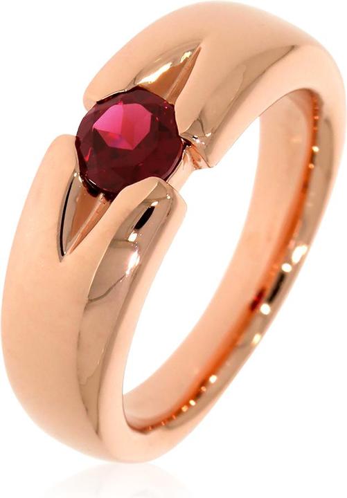 Image du produit Xen Bague avec rhodolite de 5 mm env. 0,54 ct. plaquée or rose (56, Argent 925)