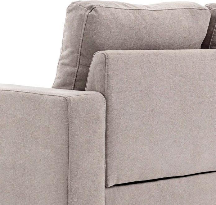 Immagine prodotto Swisshandel24 Divano angolare a L, divano angolare in look lino, set di divani con chaise longue per 3 persone (Divano ad angolo)