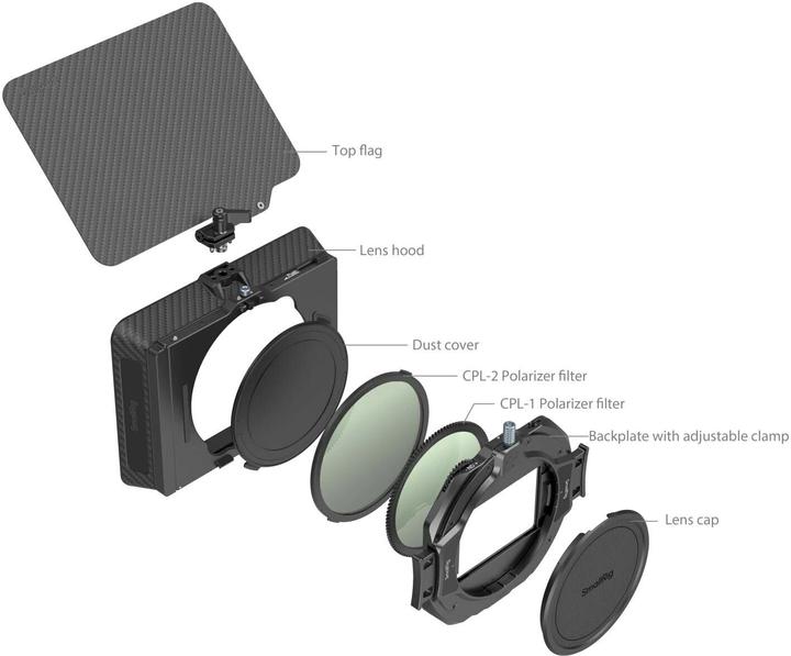 Image du produit SmallRig 4411 Matte Box avec clip ajustable et kit VND (Boîte de tapis)