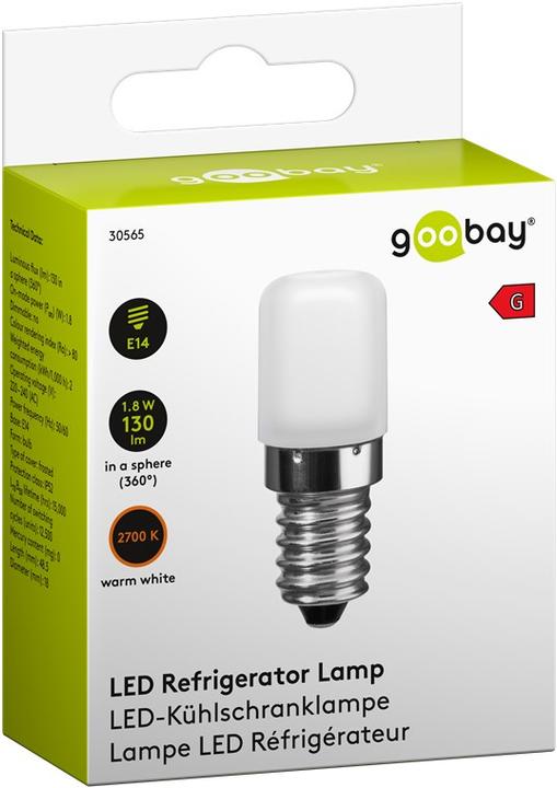 Immagine prodotto Goobay Lampada da frigorifero a LED, 1,8 W (E14, 1.80 W, 130 lm, 1 x, G)