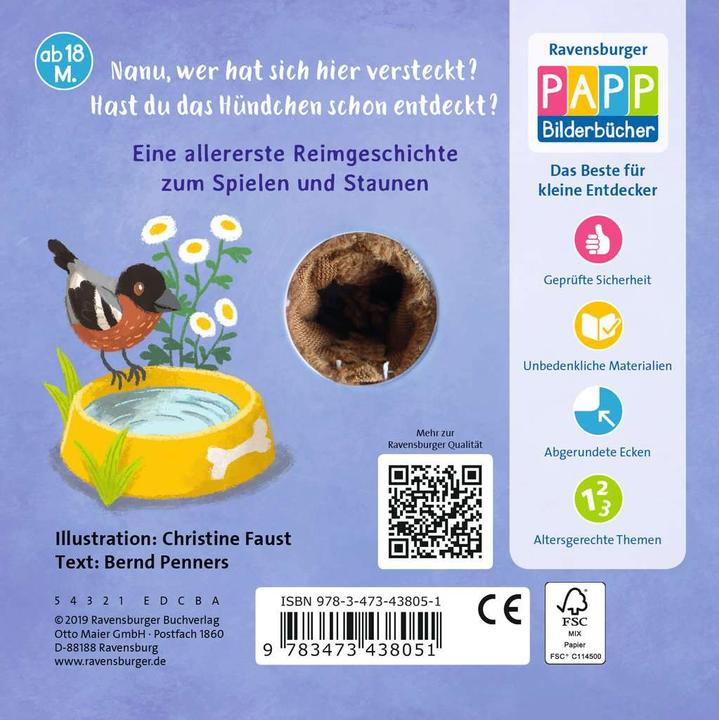 Immagine prodotto Ravensburger Il mio libro di marionette da dito preferito: Ciao, cagnolino (Tedesco)
