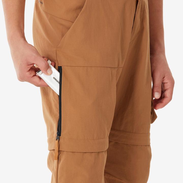Produktbild Quechua Wanderhose Zip-Off-Hose MH500 Kinder Gr. 122–170 braun (140)