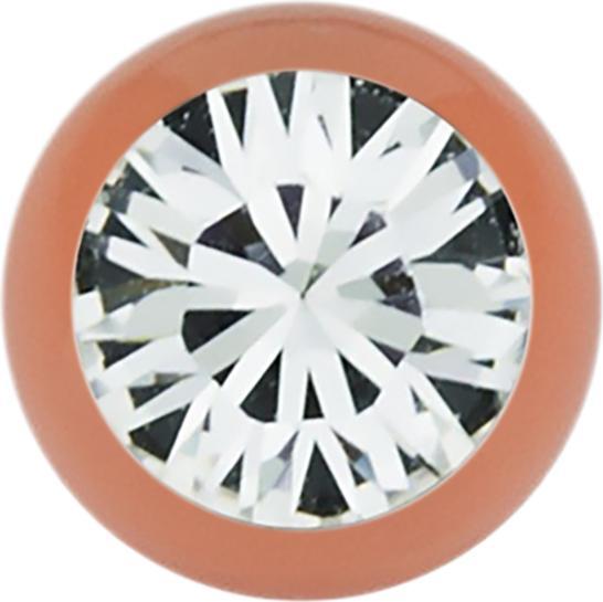 Image du produit Star Piercing Micro boule orange avec Swarovski argenté (sans laiton, Acier chirurgical 316L)
