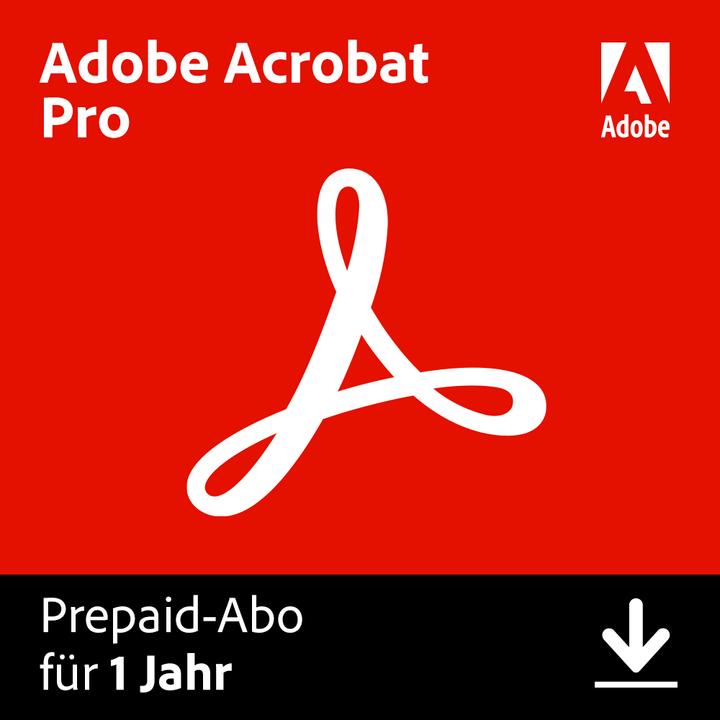 Adobe Acrobat Pro (1 Utente, 1 Dispositivi/Utenti, 12 mesi)