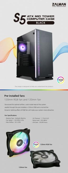 Actual product image Zalman S5 (ATX, mATX, Mini-ITX)