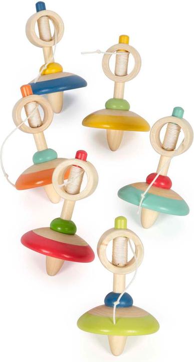 Produktbild small foot Display Holzkreisel mit Schnur