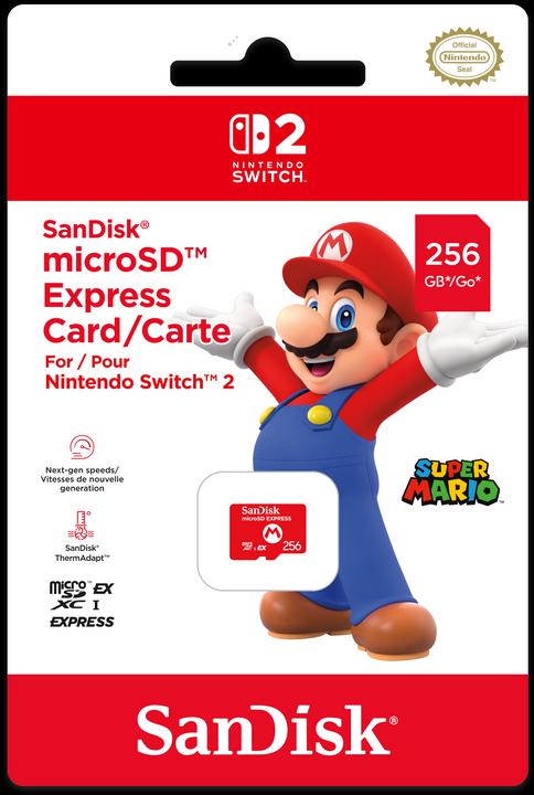 Actual product image Nintendo SanDisk microSD Express Card (256 GB, microSDXC, U3, UHS-I)