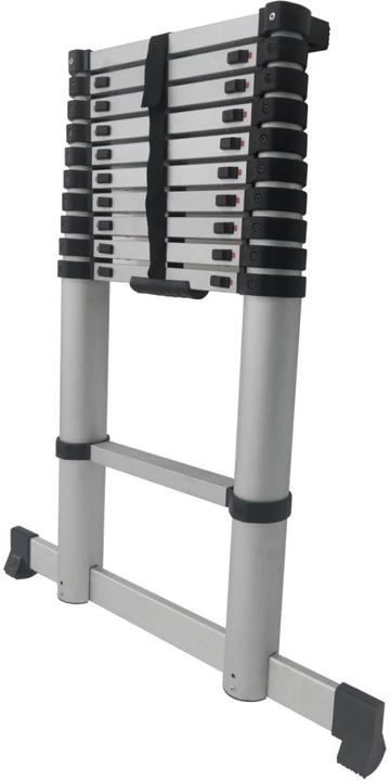 Actual product image CarTech Telescopic ladder 2.6m 1-piece aluminium (Single ladder, 48 cm)