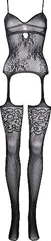 Productafbeelding Le Désir Jarretel Rhinestone Bodystocking (Eén maat voor iedereen)