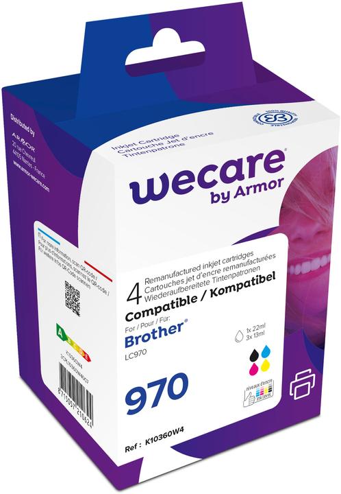 Produktbild Wecare Multipack rebuilt CMYBK LC-970VAL zu Brother MFC-260C 22/3x13ml (CMYK)