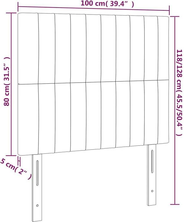 Actual product image VidaXL Aldridge (100 x 5 x 128 cm)