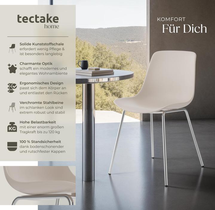 Actual product image tectake Mave plastic chairs