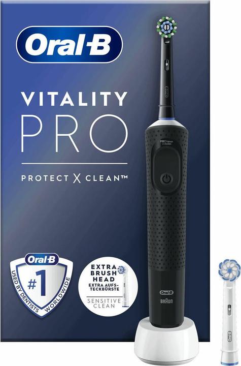 Image du produit Oral-B Vitality Pro Brosse à dents rotative vibrante pour adultes Noir (Brosse à dents oscillo-rotative)