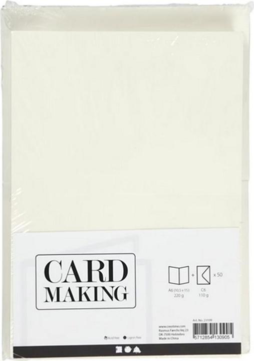 Produktbild Creativ Company Blankokarte und Couvert (50 Stk.)