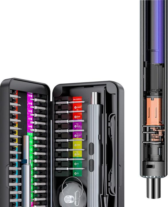 Immagine prodotto Stahlwerk Set di cacciaviti di precisione EPS-58 ST 58 pezzi per meccanica di precisione a batteria