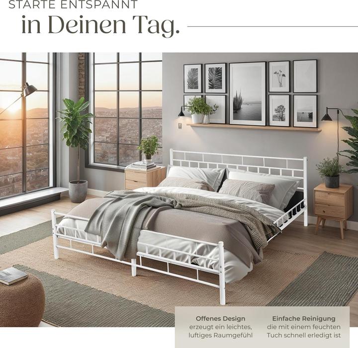 Immagine prodotto tectake Letto in metallo (200 x 180 cm)